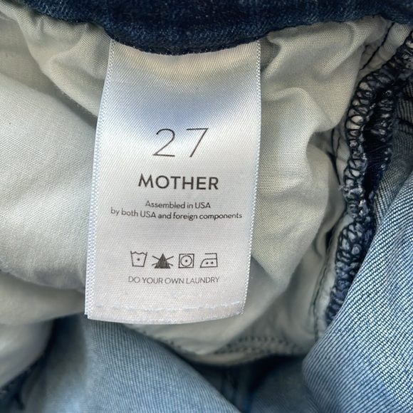 MOTHER The Stash Swooner Ankle Fray In Chick Flick Size 27 - Picture 9 of 9